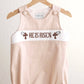 Khaki he is risen hand-smocked boy bubble